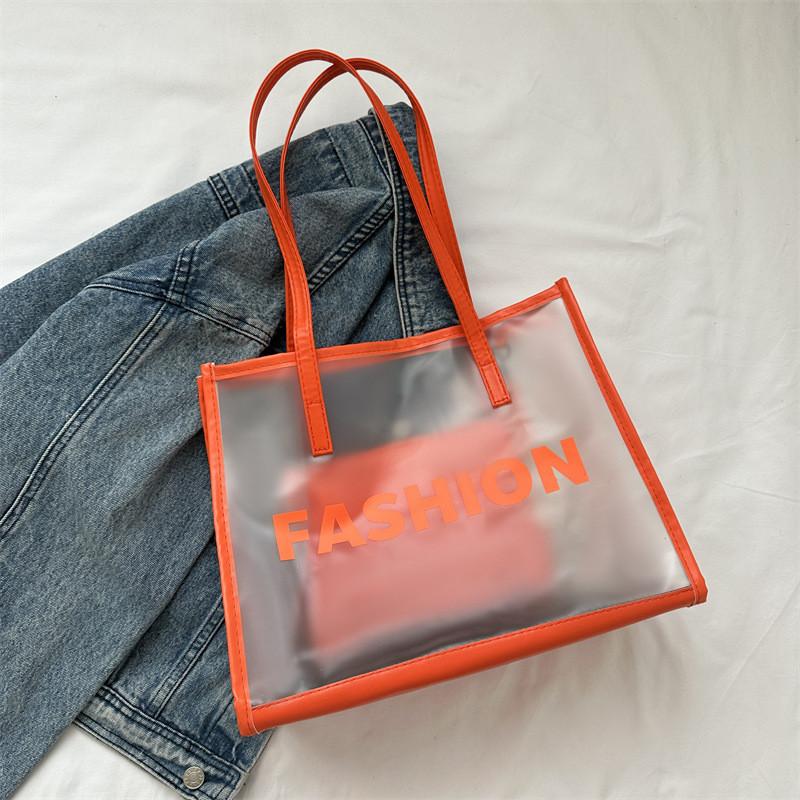 

Fashionable Blue Tote Bag For Women Soft And Spacious Ideal For College And Work помаранчевий