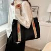 Large Capacity Tote Bag For Women 2024 New Trendy Street Style Canvas Shoulder Bag
