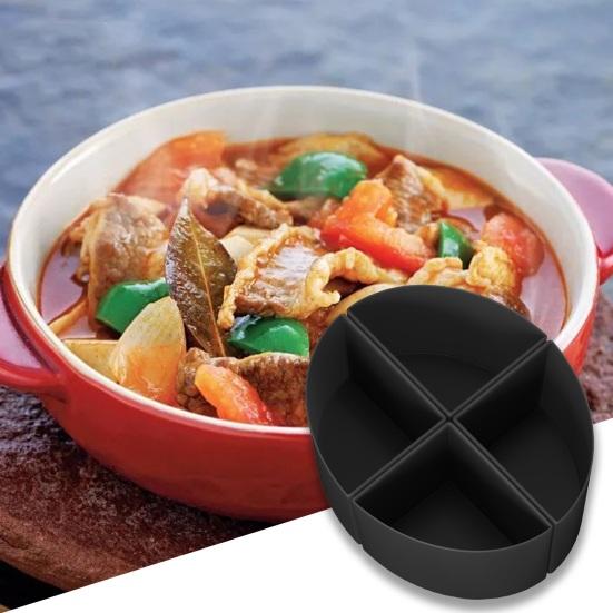 6-Quart Slow Cooker Liner Multiple Grids Leakproof Dishwasher Safe Silicone Slow Cooker Divider Cooking Liner Kitchen Accessories