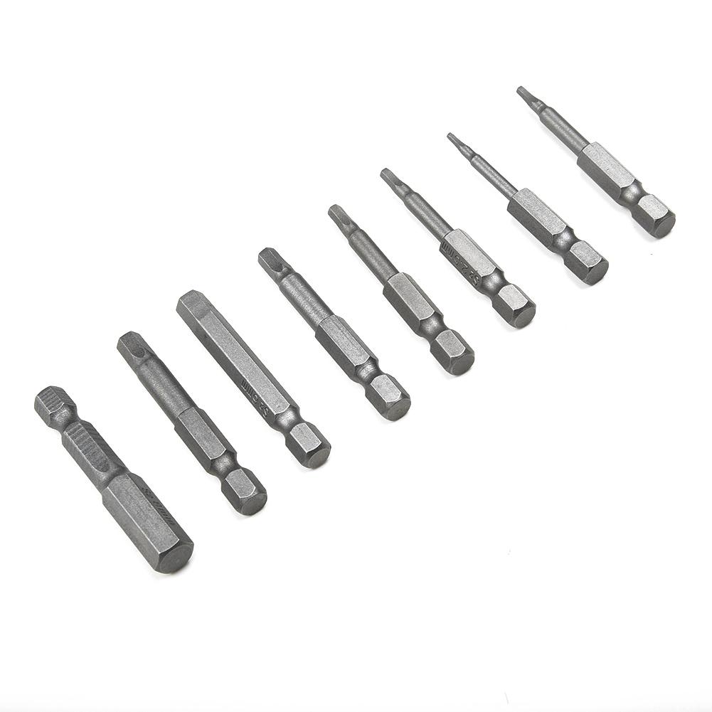 8pcs Hex Key Bits Set Quick Connect Power Drill 1 4 Magnetic Handle