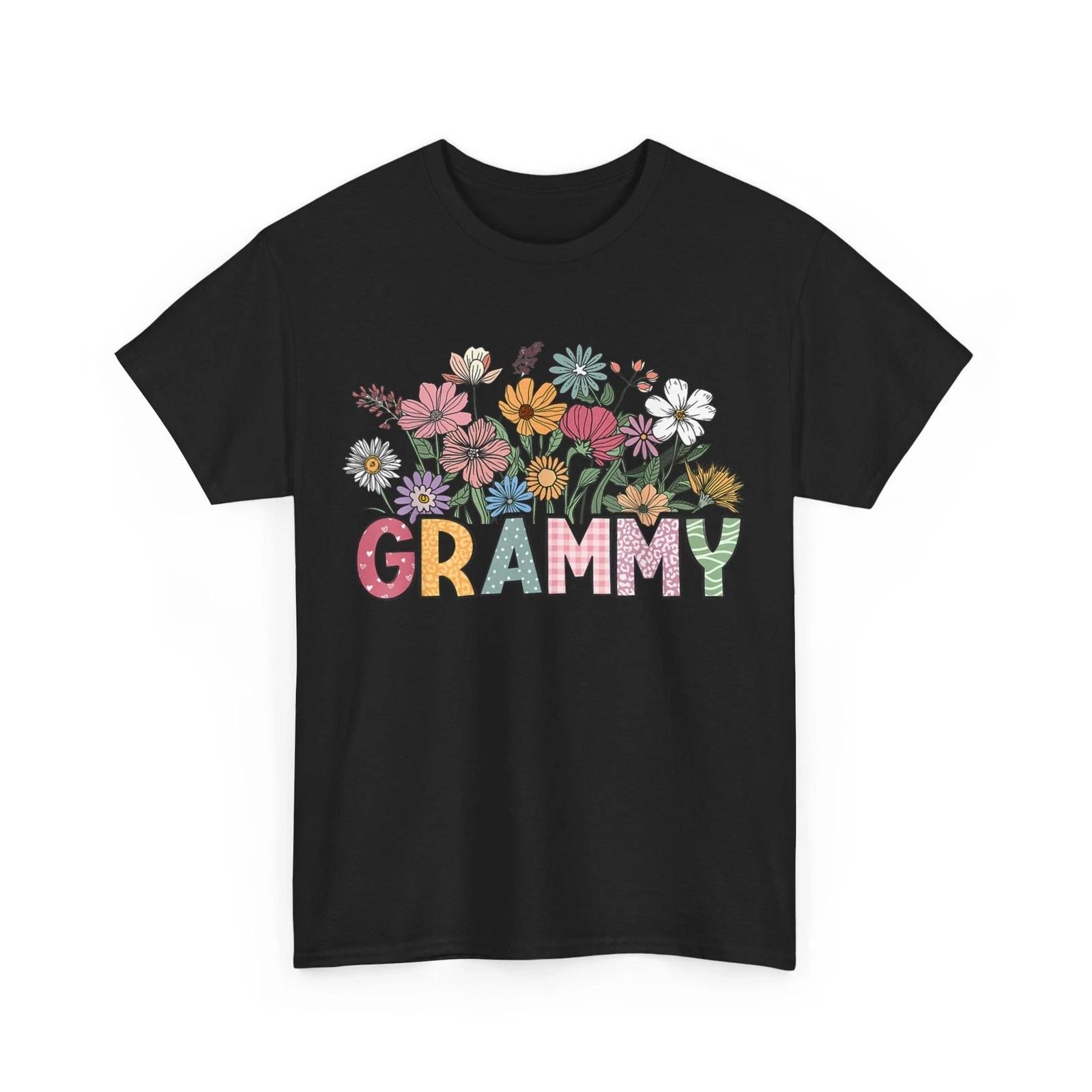 Grandma Shirt, Grammy Mother s Day Grandmother Wildflower Cute Shirt M