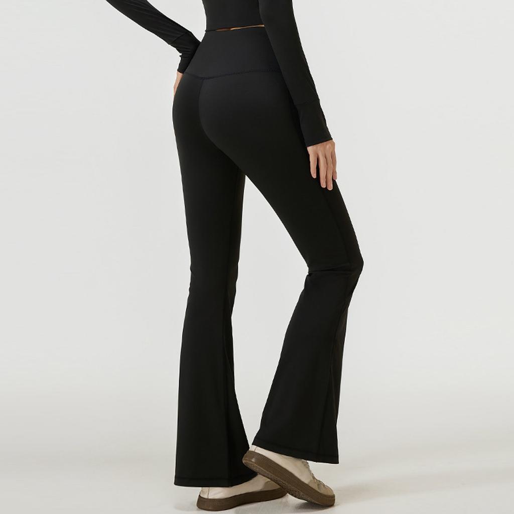 Womens Pants Casual  Pants With Pockets Pull On Flare Slacks High Waist Stretchy Trousers
