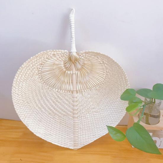 Bamboo Hand Fans Natural Handmade Weaving Fans Lightweight Palm Leaf Fan Children And Adults Handheld Fan with 2 Size for Summer Cooling Down