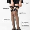 Anti-slip Wire Sexy and Passionate Style Stockings, Lightweight and Durable, Knee-length Stockings, Lace Bow Suspenders, Sheer Bra-like Stockings
