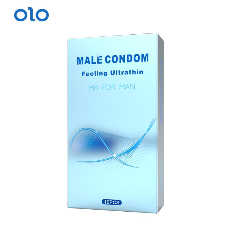 OLO Blue Ultra-Thin Hyaluronic Acid Condoms - English Version