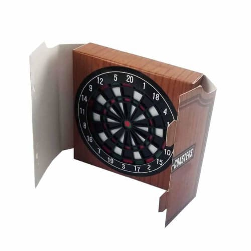 Avrpqiwy Unique Dartboard Drink Coasters, Set of 4, for Weddings and Parties, Funny and Cool Non-Slip Beer Mats