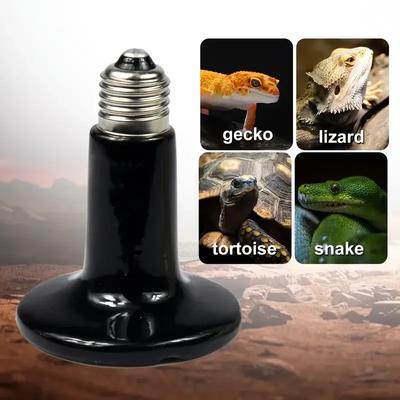 1 Adet Kızılötesi Seramik Isıtıcı Yayıcı Isı Lambası Ampul Sürüngen Hayvanlar için Isıtıcı Brooder Seramik Isıtmalı Evcil Hayvan Isıtma Işık Ampulü