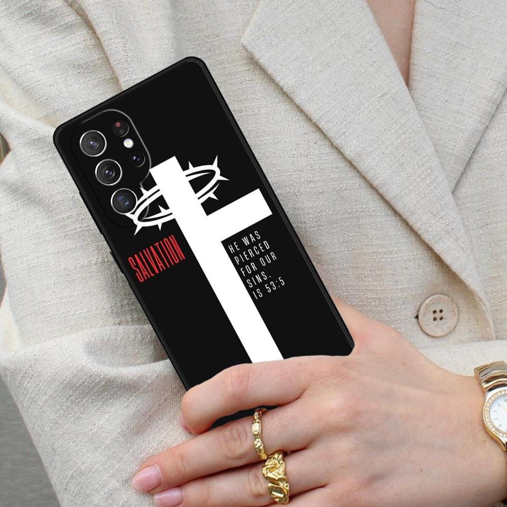 Verse of The Christian Bible Jesus SOFT Cell Phone Case for Samsung Galaxy S26 Ultra S25 S24 S23 S22 S21 S20 Note10 Cover