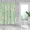 1PC Flowers and Butterfly Pattern Shower Curtain, Waterproof, Washable, with 12 Hooks, Bathroom Shower, Bathtub, Home Use