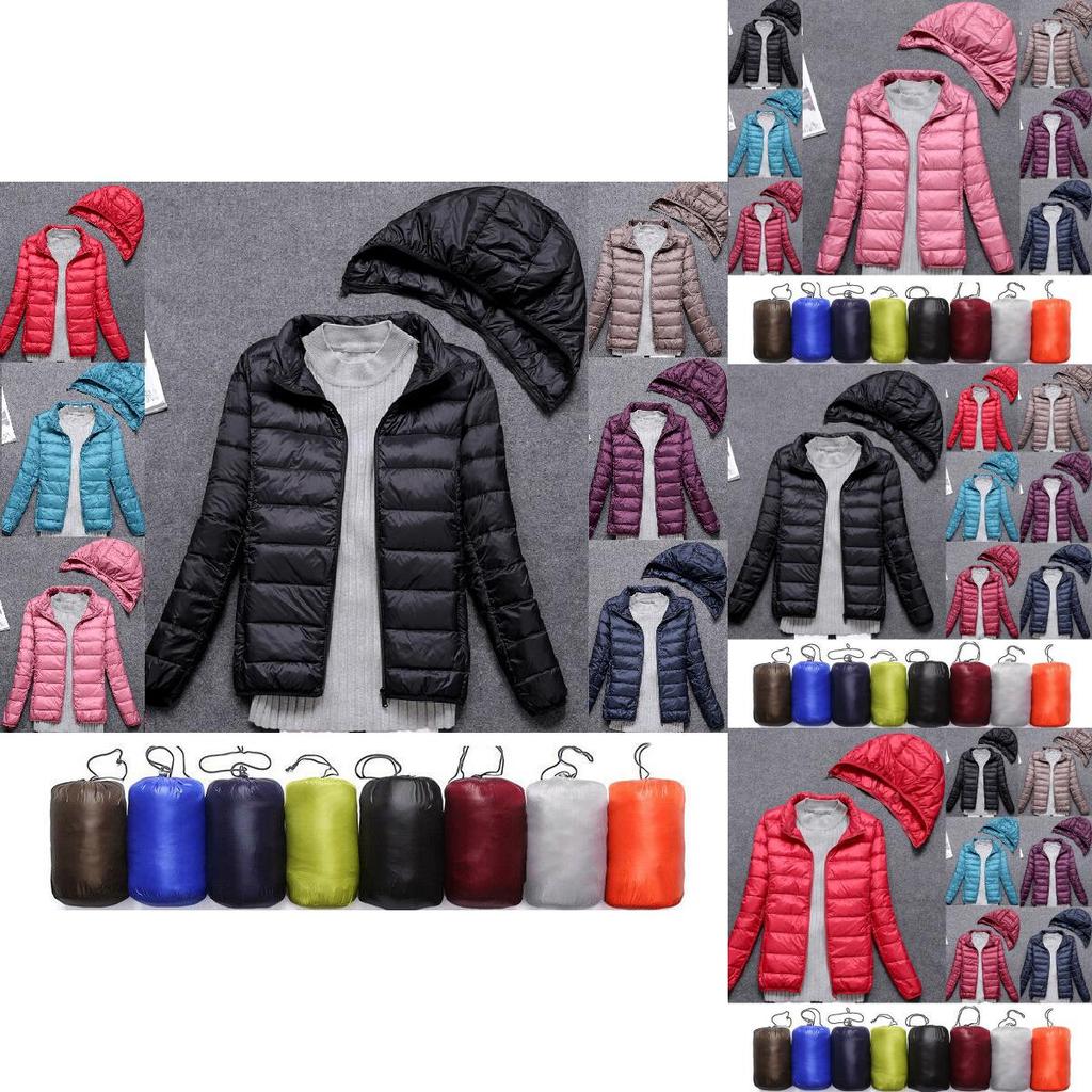 Women's Ultralight Packable Hooded Puffer Down Jacket With Detachable Hat