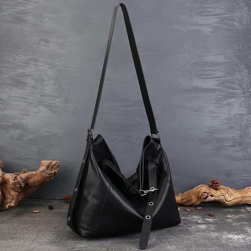Johnature Genuine Leather Women's Bag Commuting Large Capacity Tote Bag Retro Lazy Shoulder Crossbody Bag