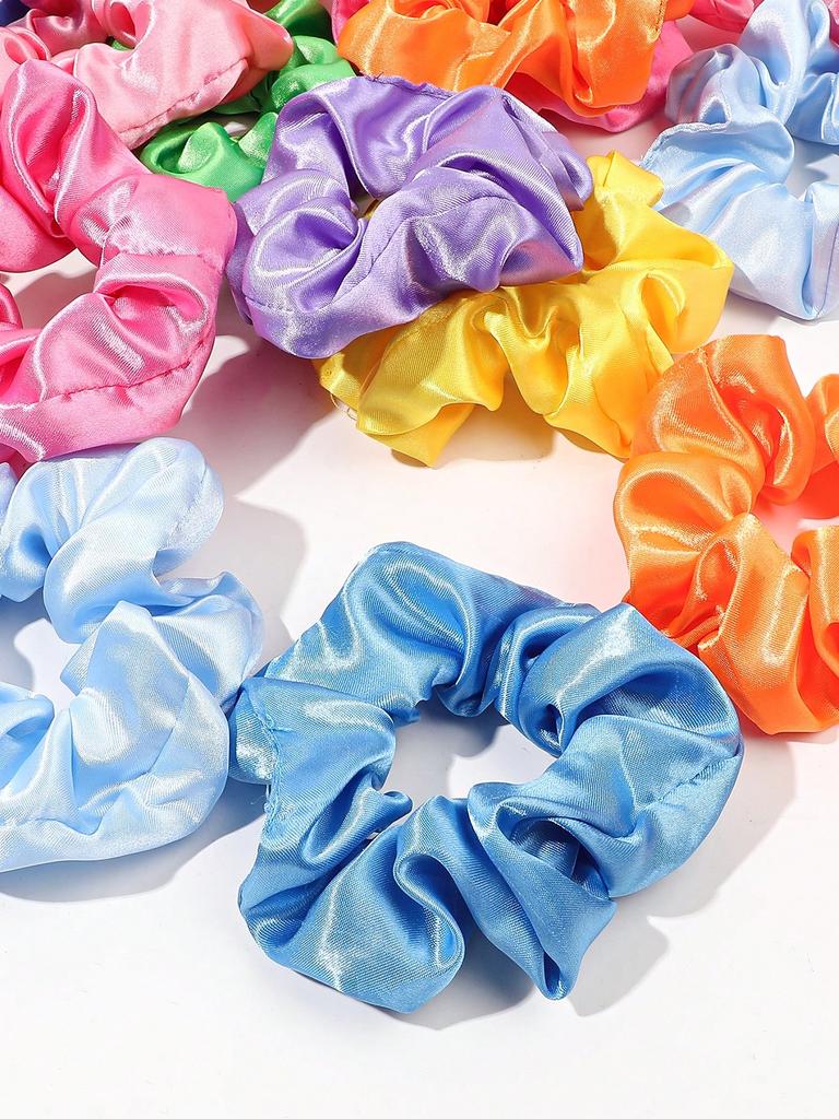 18Pcs Color Hair Silk Scrunchies Satin Elastic Hair Bands,Scrunchy Hair Ties Ropes Scrunchie for Women Girls,Hair Accessories