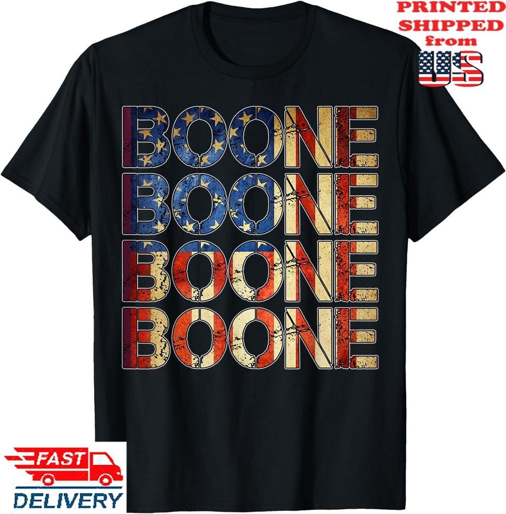 Boone Family Name I Love Boone Personalized Vintage T-Shirt, Unisex Tee Unisex T-Shirt
