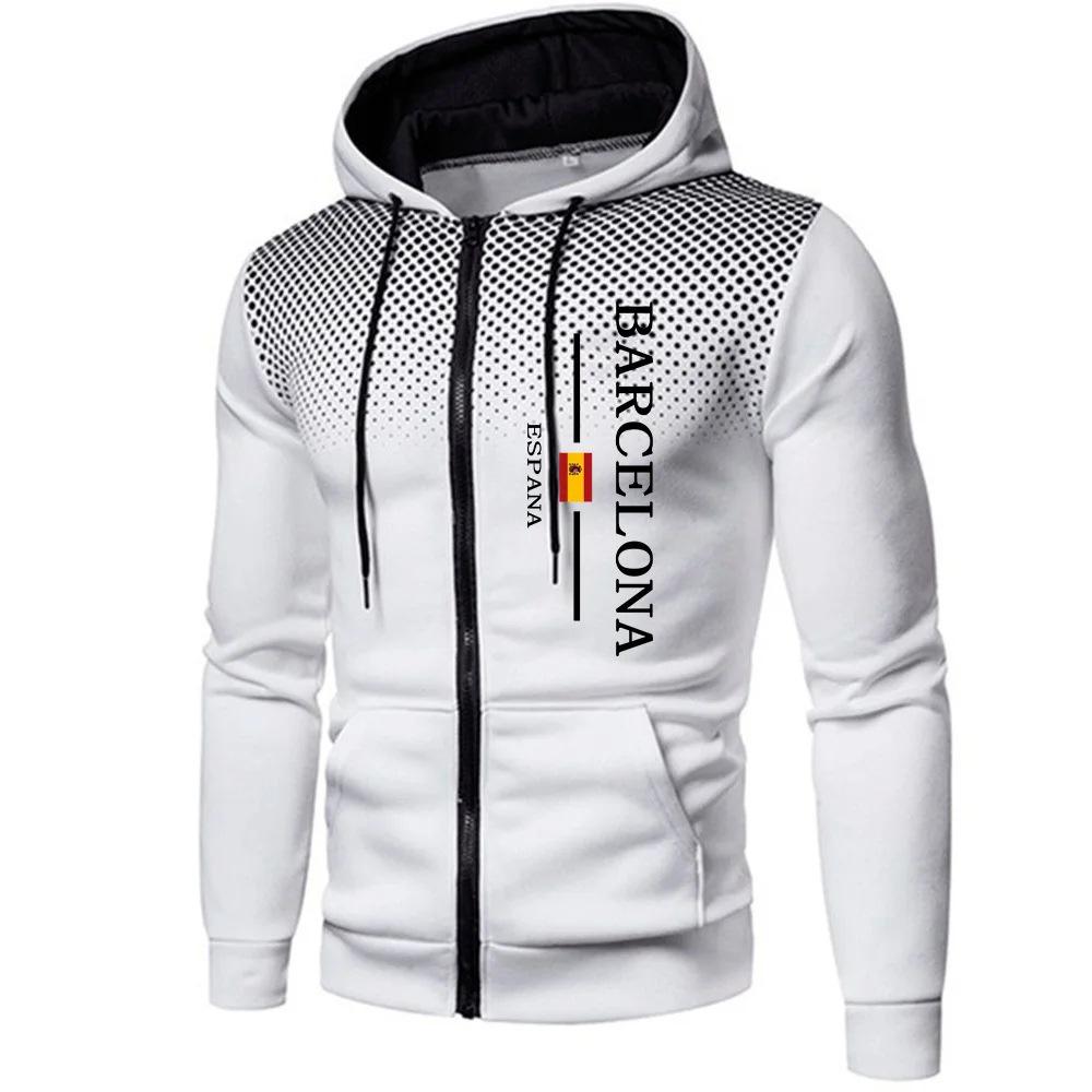 

Spring/Autumn 2025 Men s Polka Dot Trendy Zipper Hoodie - Loose Fit European & American Fashion. Double Extra Large