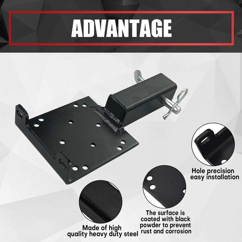 VIAGL Universal Trailer Hitch Mounting Plate with Winch Mounting Plate for Winch Brackets 2-Inch Receiver, ATV/UTV