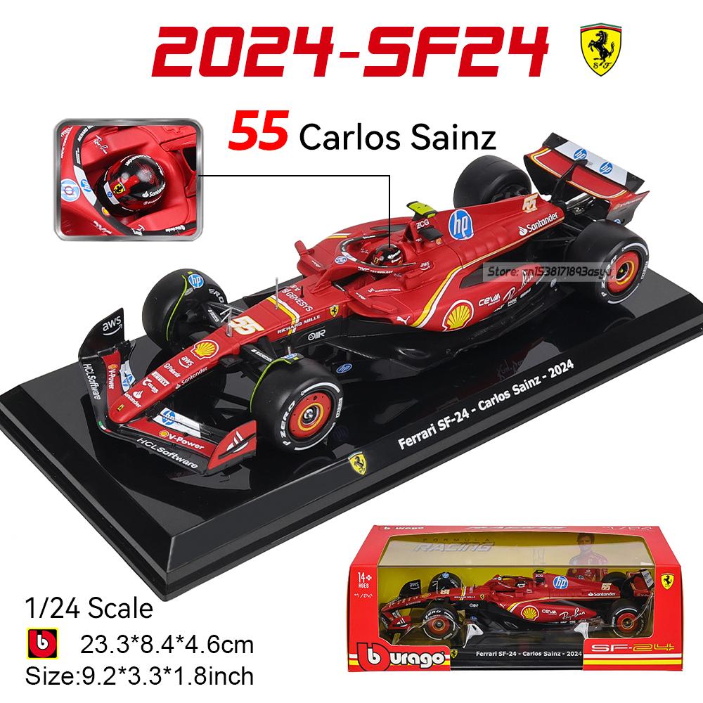 Bburago 1:24 2022~2025 Mercedes W15 44# Hamilton 63# Russell F1 series various styles Red Bull Ferrari McLaren Alloy car model