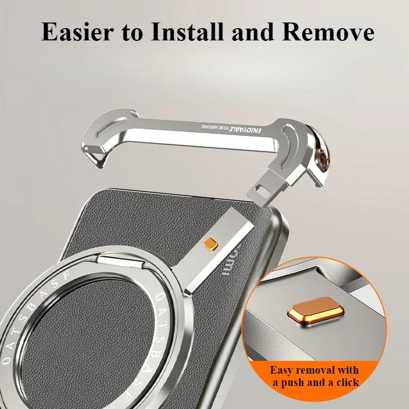 Oatsbasf Metal Magsafe Phone Case for Xiaomi 15 14 Ultra/Pro Case with 360° Rotation Stand Shockproof Thin for Xiaomi 15 14 Case