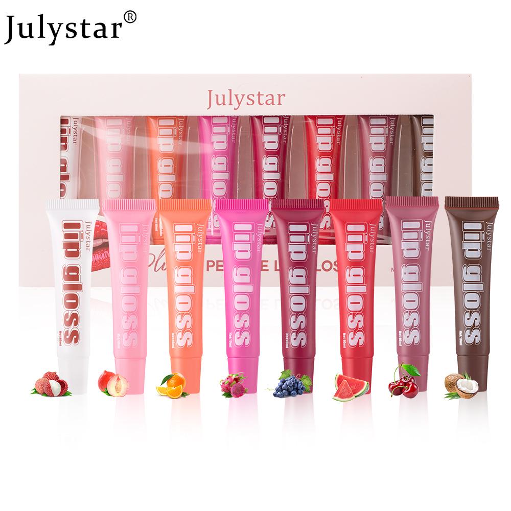 JULYSTAR Fruit-flavored Moisturizing Lip Oil Set Of 8, Moisturizing, Long-lasting, Moisturizing, And Transparent.