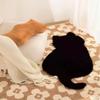 Cute Cartoon Faux Rabbit Fur Rug Solid Color Soft Cat Shape Rug Decorative Fluffy Carpet Bedside