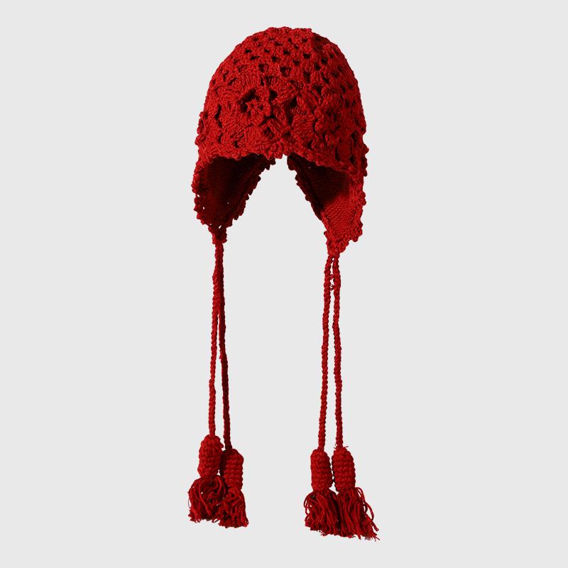 Fancy Girls Outdoor Travel Woman Hollowed-out Knitted Fashion Hat