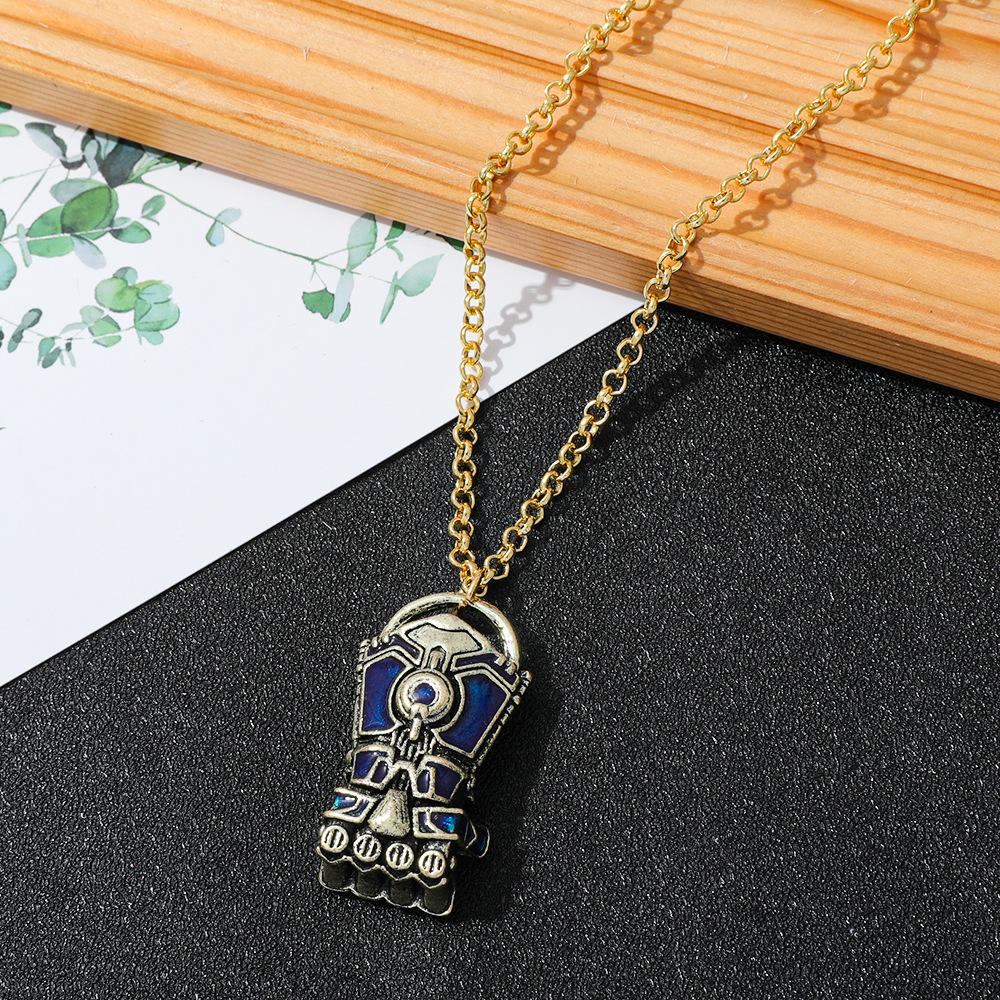 1pc Arcane Jinx VI Boxing Gloves Pendant Necklace Vintage Game Personality Pendant Choker Fashion Jewelry Festival Gifts