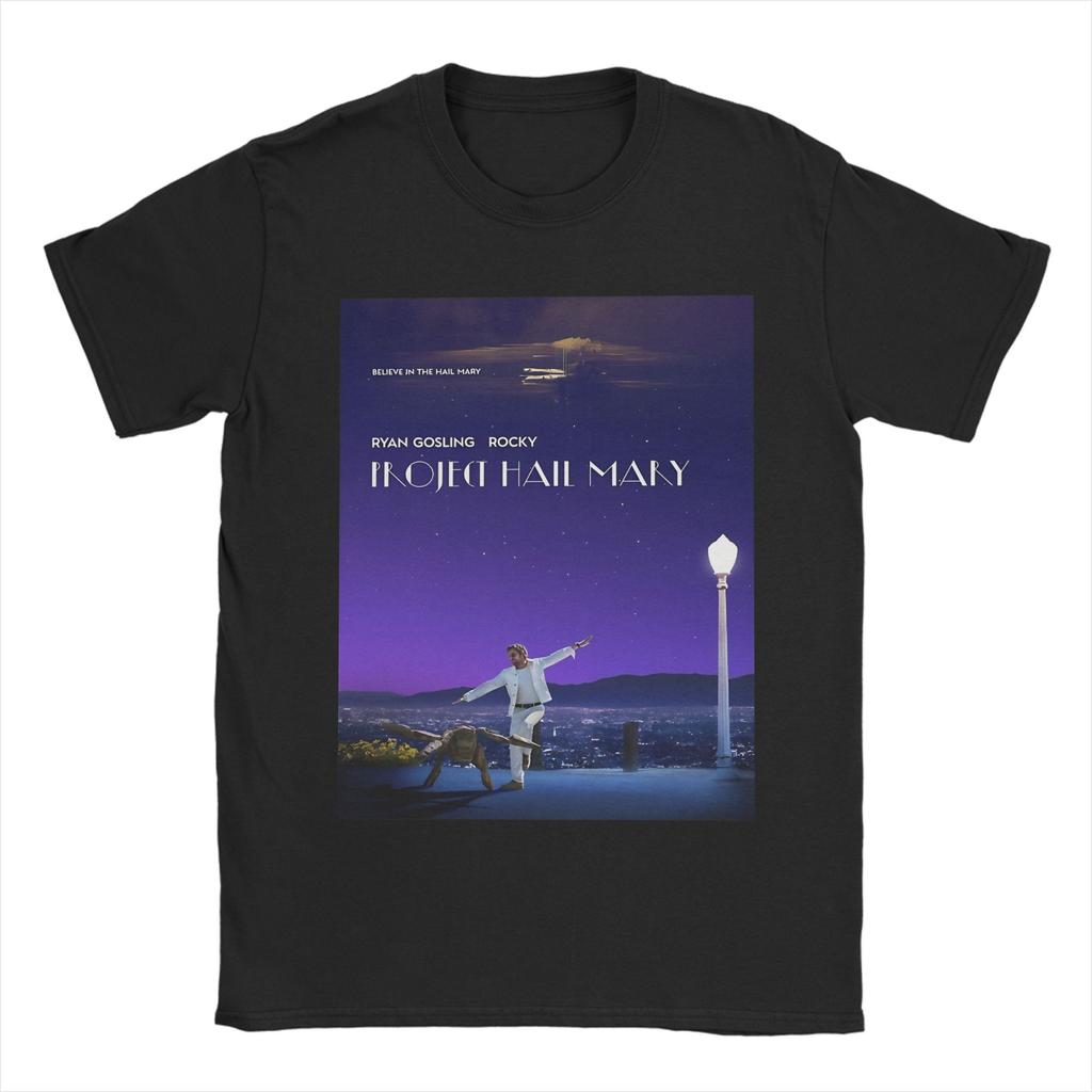 Unique Project Hail Mary La La Land TShirt For Unisex Unisex O Neck 100 Cotton T Shirts Short Sleeve Tees Printed Tops