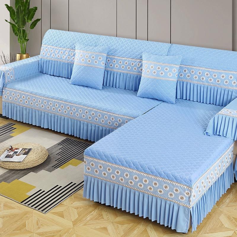 

Универсальный чехол для дивана Four Seasons, полный комплект, домашний диван, пылезащитный комплект, минималистичный современный чехол для сиденья, комбинированная противоскользящая подушка 90*60cm