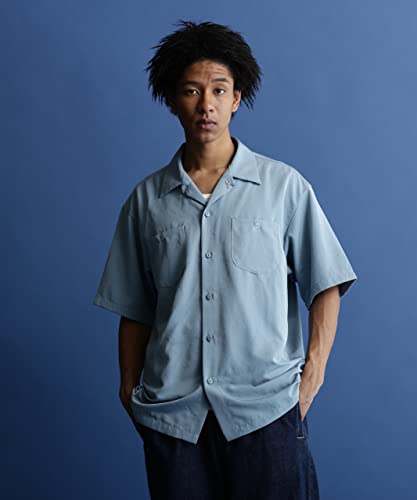 [Schott] [WEB LIMITED] NYC EMB. TC SHIRT "STAMP" / Embroidered Shirt NYC "STAMP" Men's M 391 Sax 782-3123020