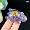Money Turtle Statue Wealth-Attracting Feng Shui Good Luck Charm Crystal Resin Decorative Turtle Ornament Home Office Decor