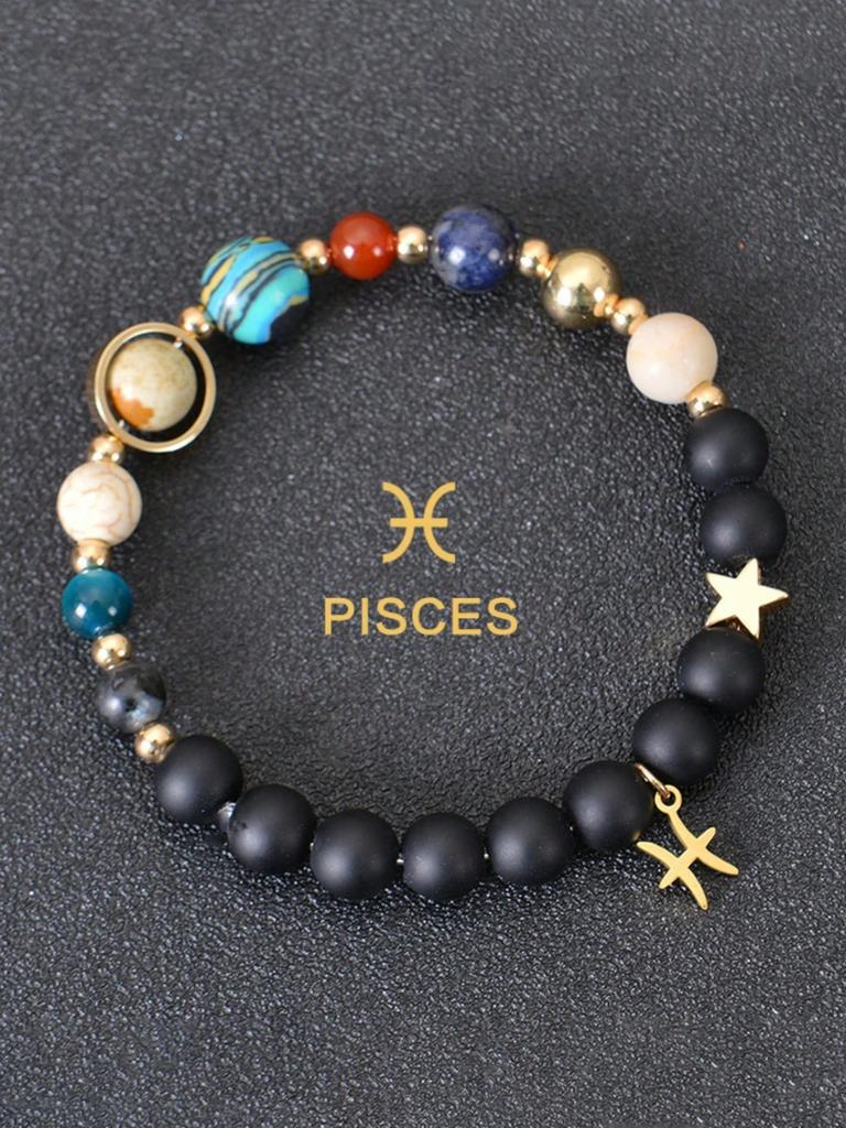A twelve-constellation bracelet, a natural stone solar system bracelet, suitable for both men and women.