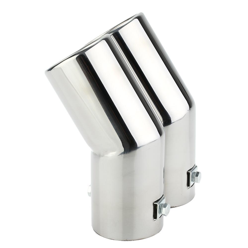 Muffler Tips For VW Golf 4 Bora Jetta Car Exhaust Tail Pipe Dual Pipes Stainless Steel Exhaust Tailpipes