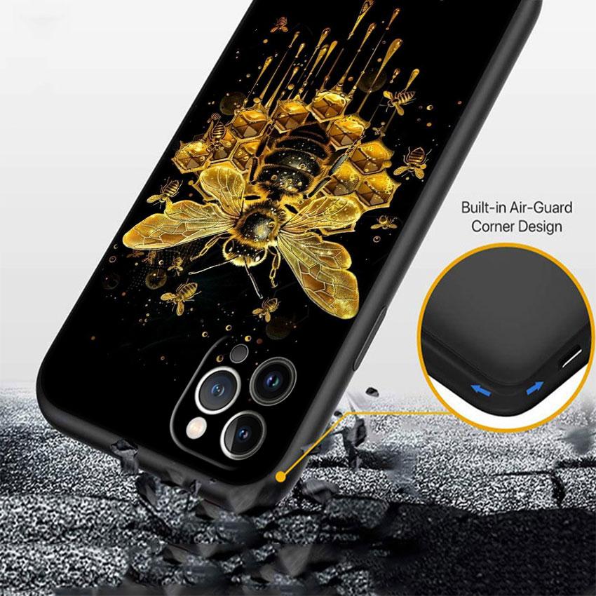 CJ11 Art Bees Cartoon Soft Shell Phone Case for Xiaomi Poco C40 C50 C51 C55 C65 C71 C75 F3 F5 F6 F7 M2 M3 Pro Ultra