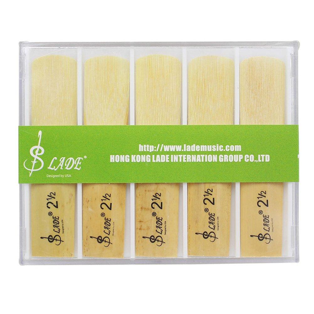 Yosoo LADE 10pcs bB Saxophone Reeds, 2.5cm, Reed, AltoTenor Saxophone, B-flat Alto Saxophone Reeds, Replacement Parts, Accessories, Bamboo, with