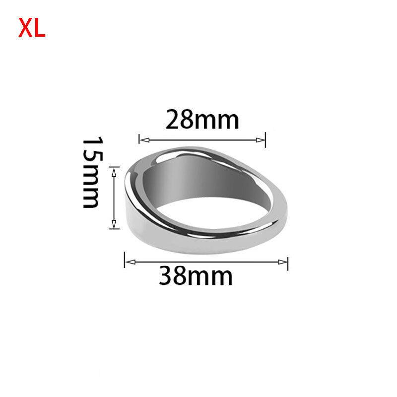 Stainless Steel Metal Penis Lock Cock Ring Delay Ejaculation Ball Scrotum Stretcher Erection Cock Ring Slave Male Sex Toy Man