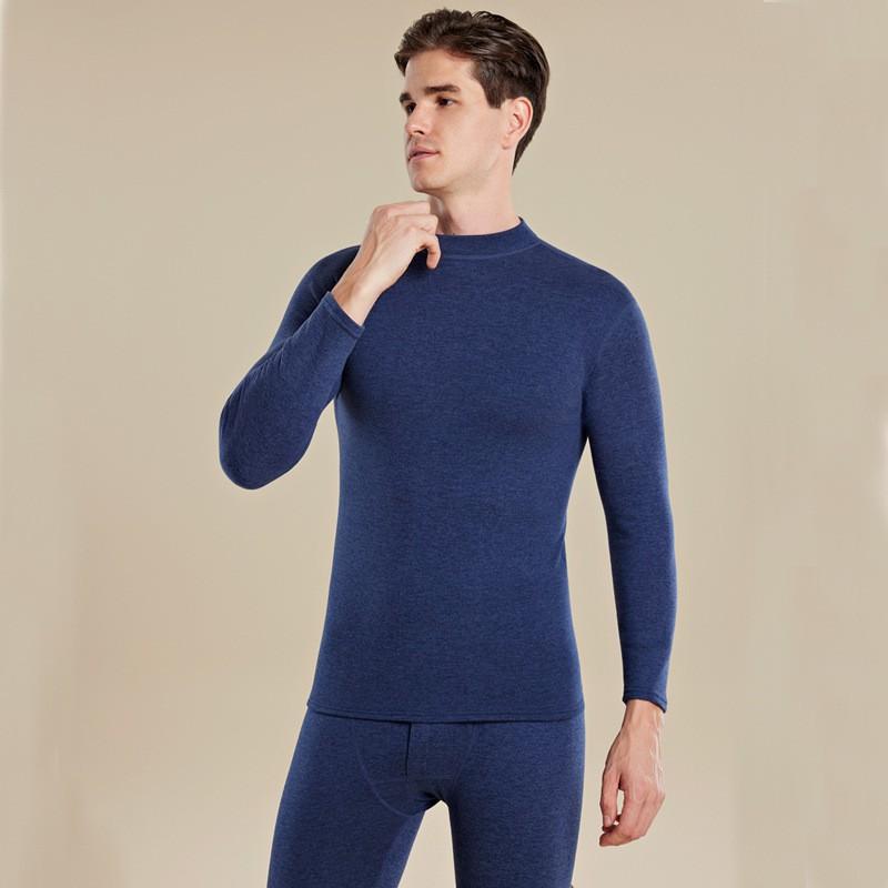 Thermal Base Layer Set Women Men Tencel Warm Fleece-Lined Long Sleeve Top Pants Soft Comfortable Underwear