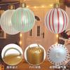 1pcs  Inflatable Christmas Ball Decorations PVC Striped Lantern Orbs for Yard Festive Holiday Party Garden Decorative Balls