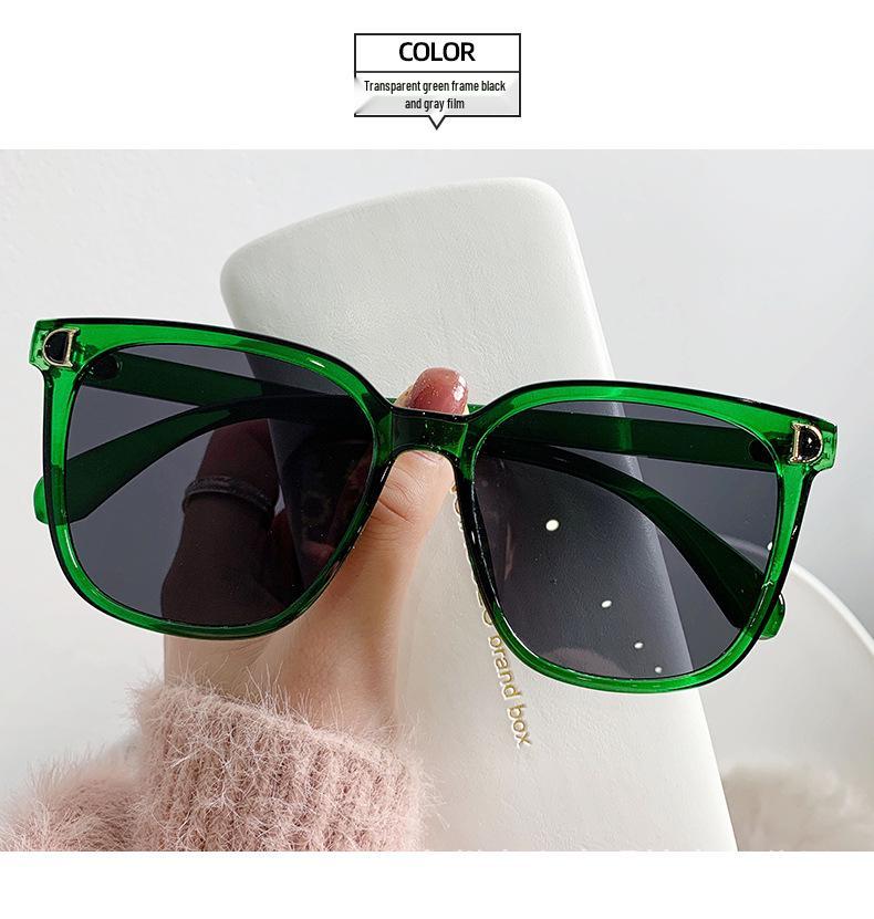 Korean Style Women's Sunglasses, Anti-UV, Gradient Lenses, High-End Round Design, Slimming Effect, Anti-Glare.