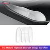 NovaAcc 4PCS Door Side Storage Box For Tesla Model 3 Highland 2024 Door Organizer Tray Door Handle Armrest Door Pocket Inserts