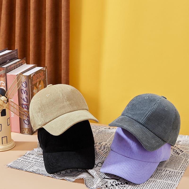 Frühling und Herbst neue Cord-Baseballkappe Damen weiches Oberteil Outdoor-Hut Schirmmütze
