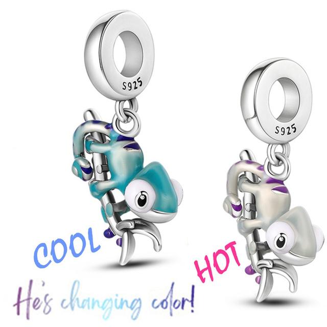 Weihnachten Rotes Rentier Murano Baumeln 925 Sterling Silber Charms passen Original 925 Perlen Armband Anhänger für Frauen Schmuck Geschenk