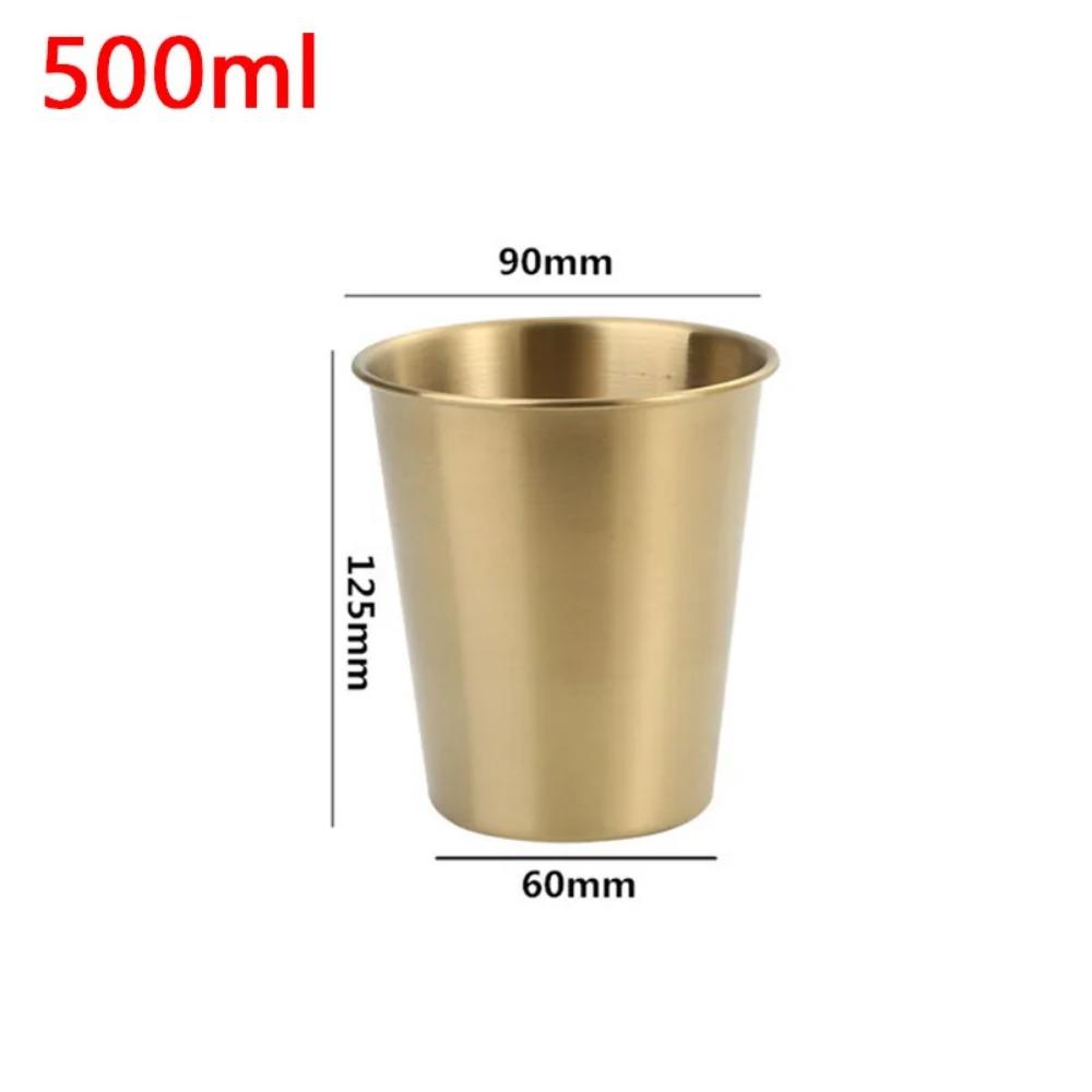 Vaso de Metal de Acero Inoxidable 304 de 200-500ml Vasos para Whisky Cerveza Vaso para Vino Blanco Café Tazas de Viaje para Camping Taza para Beber Café Té