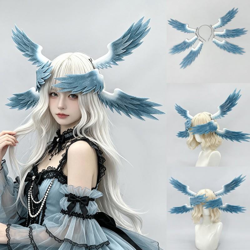 Cosplay Hair Clip With Feather Ears Honkai Star Rail Sunday Robin Fans Sweet Gothic Style Anime Convention Accessory