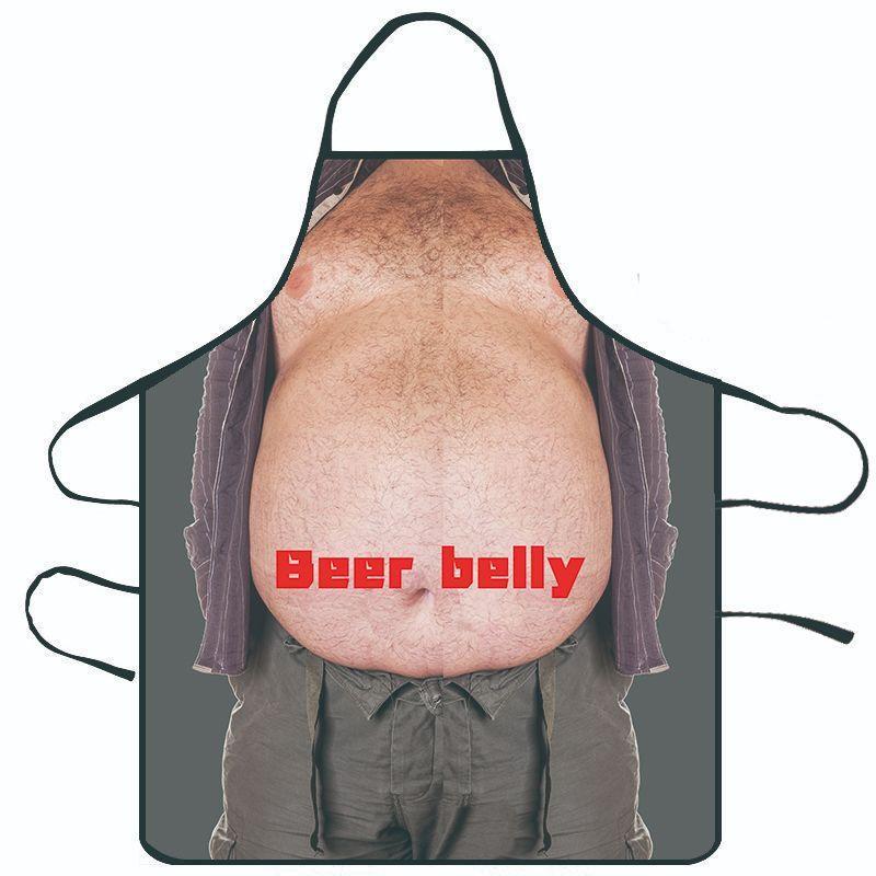 Creative Funny Character Print Waterproof Apron For Kitchen Cooking Home Use