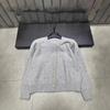 Miu25 Fall/Winter 3D Rhinestone Embroidered Knit Cardigan - Age-Reducing, Versatile, Round Neck, Single-Breasted Top