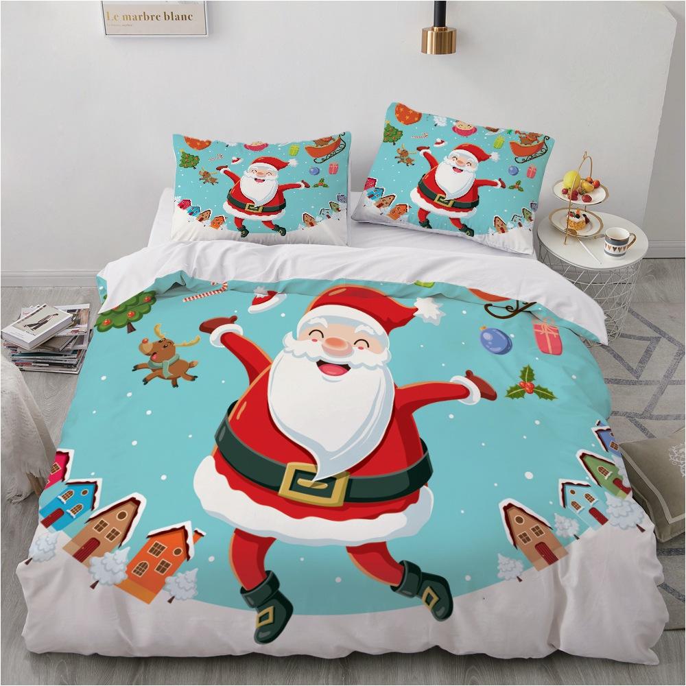 

Комплект пододеяльника из 3 предметов с рождественским узором «Снежинка» - Мягкий, дышащий, на зимнюю тематику - Идеально подходит для декора спальни и гостевой комнаты EU Single135x200cm