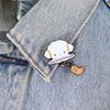 Wheat Flour Sprite Cartoon Brooch - Cute Friendship Pendant for Clothing & Bags