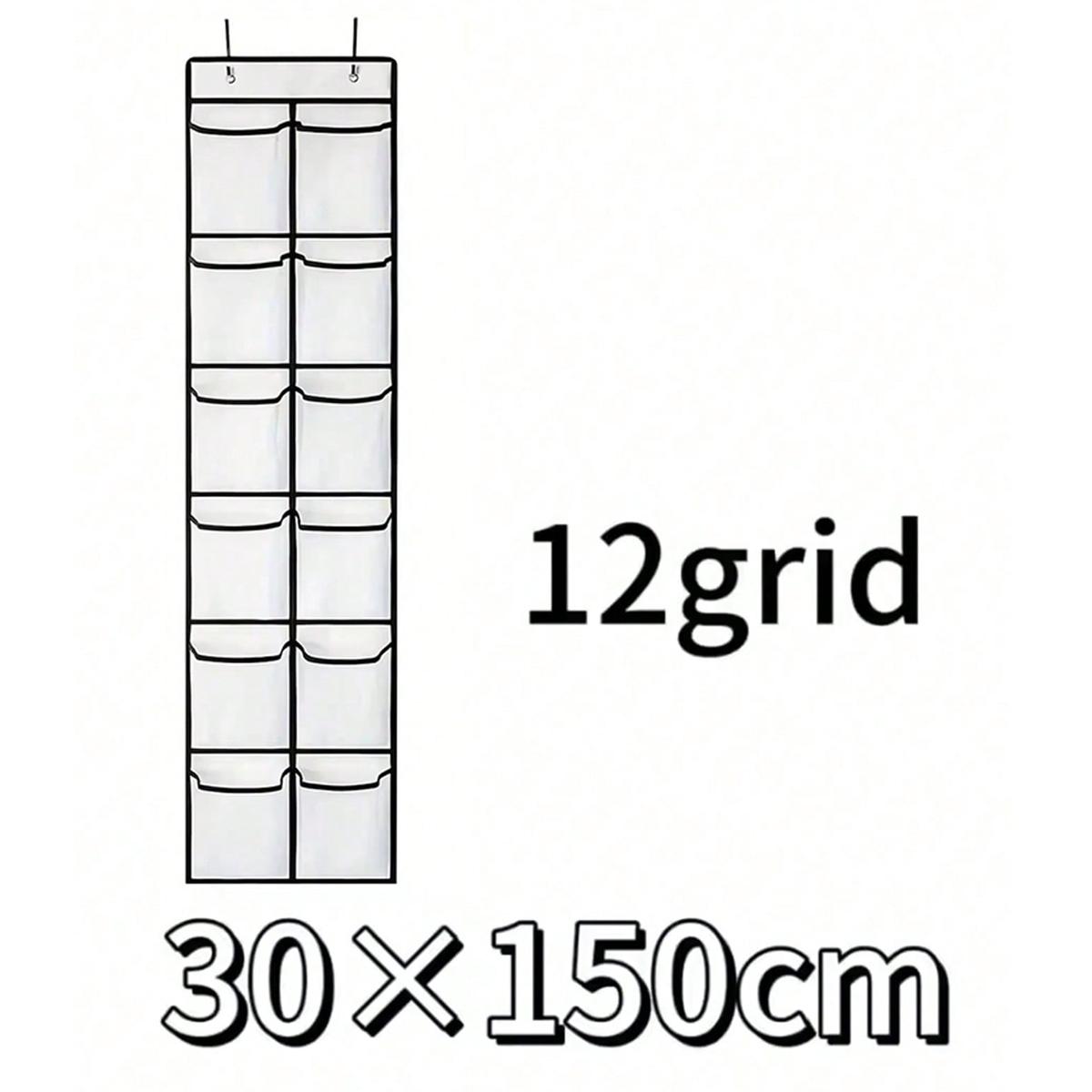 

12/24Grids Over The Door Rack Large Mesh Pockets Hanging Shoe Organizer for Closet Hanging Shoe Rack Holder Hanger Storage Bag