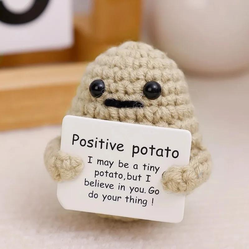 Handmade Knitted Potato Plush Doll Cute Mini Stuffed Toy Funny Christmas Gift Home Room Decoration
