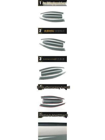 Southeast DX3 Rain Guards: 3D Stainless Steel Trim, Deflectors & Car Accessories