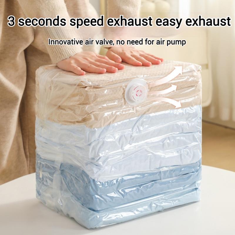 No-pump-required Vacuum Compression Bag Large Storage Bags Blankets Compression Empty Bag Travel Accessories